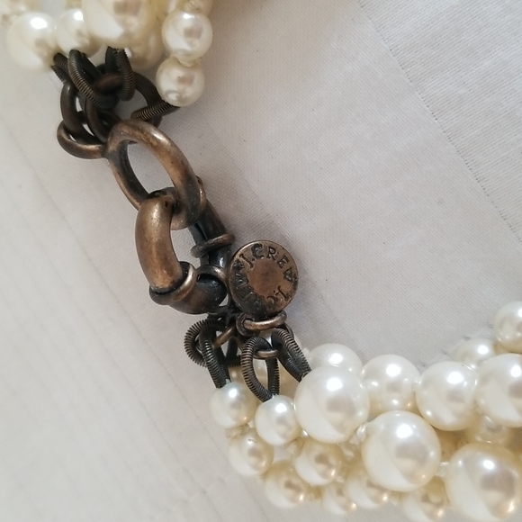 Vintage J Crew Multi Pearl Strand Chunky Necklace - Picture 4 of 4